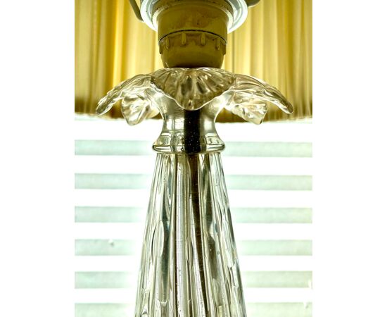 Lampada in vetro bullicante e iridescente di Murano