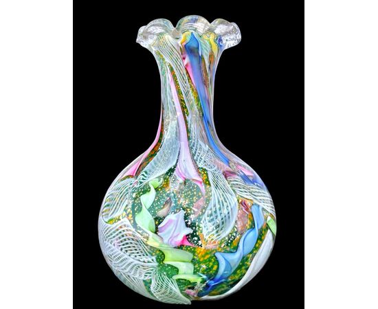 Glass vase 'Byzantine' series. Dino Martens for A.v.e.m Murano.
