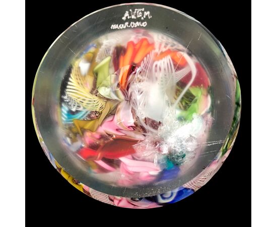 Glass vase with murrine, 'Byzantine' series. Dino Martens for A.v.e.m Murano.