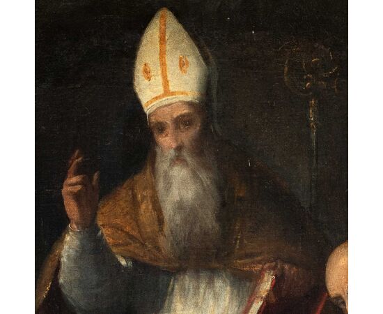 Pietro de' Marescalchi detto lo Spada (Feltre 1522 - Feltre 1589) - Sant’Ambrogio e Sant’Antonio Abate.