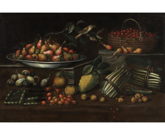 Coppia di Nature Morte, artista attivo in ambito cremonese, prima metà del  XVII° secolo
