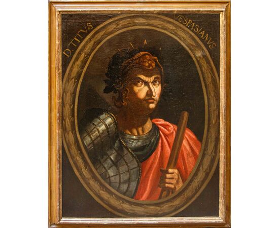 17th century, Genoese School, Portraits of Roman emperors: Vespasian and Domitian