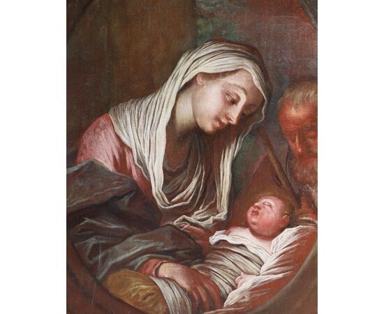 Attributed to Francesco Paglia; Brescia 1635 - Brescia 1714, Holy Family, oil on canvas