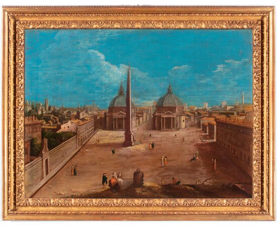 View of Piazza del Popolo in Rome