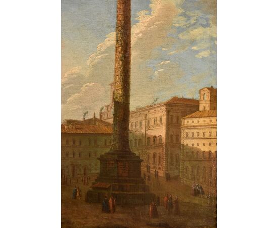 Coppia di vedute di Roma , Antonio Joli (Modena, 1700 – Napoli, 1777)
