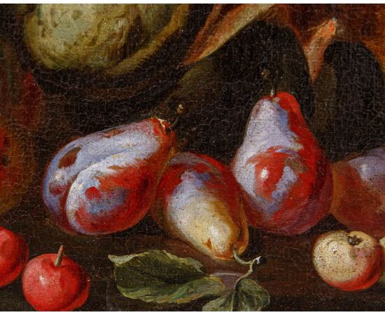 Niccolò Stanchi (Rome, 1623 – 1690), Still life with fruit and flowers