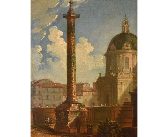 Coppia di vedute di Roma , Antonio Joli (Modena, 1700 – Napoli, 1777)