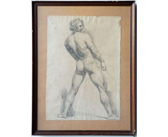 Studi accademici di nudo maschile – Scuola neoclassica, prima metà del XIX secolo