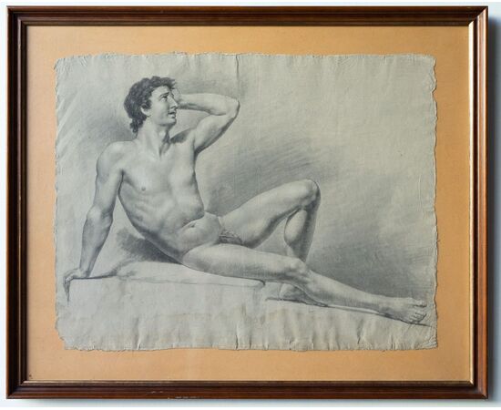 Studi accademici di nudo maschile – Scuola neoclassica, prima metà del XIX secolo