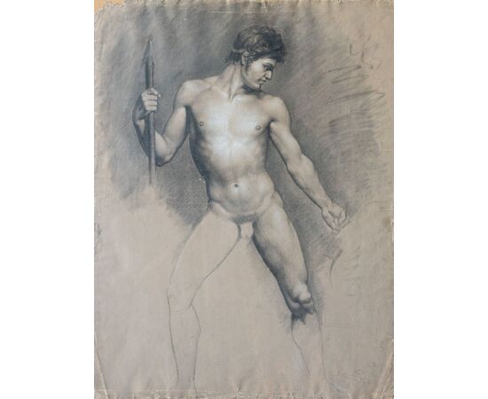 Studi accademici di nudo maschile – Scuola neoclassica, prima metà del XIX secolo