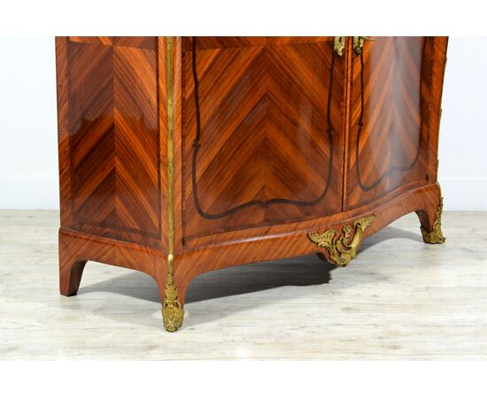 Credenza in legno lastronato, Franca, stile Luigi XV, metà XIX secolo