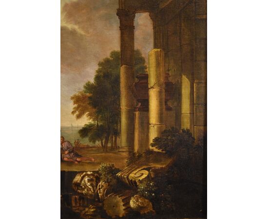 Coastal landscape with architectural ruins, Jacob de Heush (Utrecht 1657 – Amsterdam 1701)