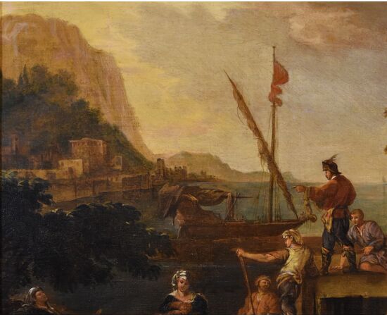 Coastal landscape with architectural ruins, Jacob de Heush (Utrecht 1657 – Amsterdam 1701)