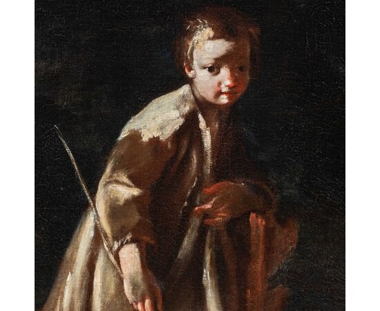 Giuseppe Maria Crespi detto lo Spagnoletto (Bologna 1665 - Bologna 1747) - Coppia di fanciulli.