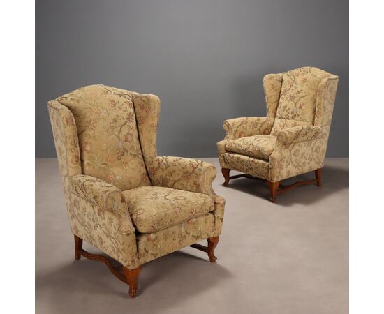 Coppia di Poltrone Bergere Italia Inizio XX Secolo