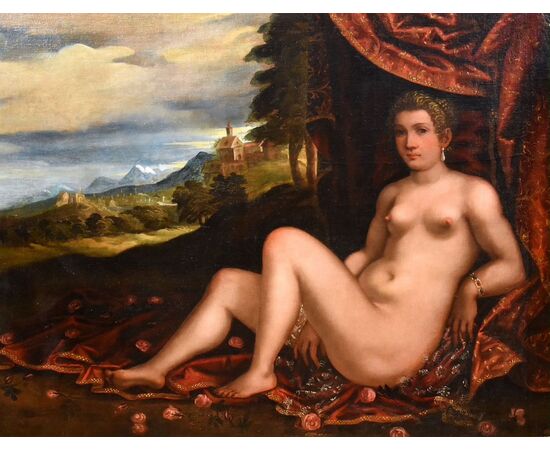 Venus reclining in a landscape, Pauwels Franck known as Paolo Fiammingo (Antwerp 1540 - Venice 1596)