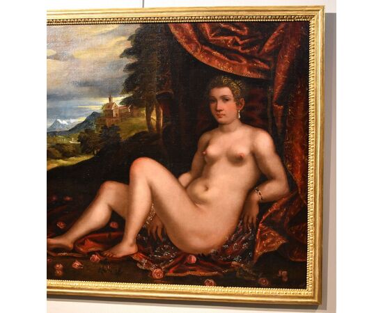 Venus reclining in a landscape, Pauwels Franck known as Paolo Fiammingo (Antwerp 1540 - Venice 1596)