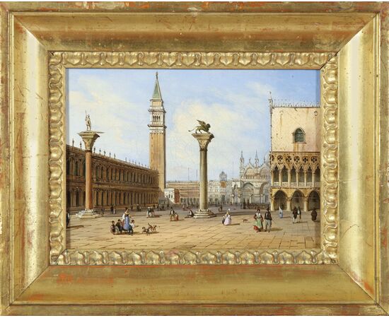 Giovanni Grubacs (Venice, 1830 – 1919) - Pair of Venetian Views