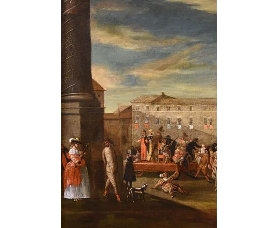 Carnival in Rome in Piazza Colonna, Michelangelo Cerquozzi (Rome 1602 – 1660) workshop