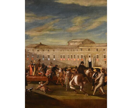 Carnival in Rome in Piazza Colonna, Michelangelo Cerquozzi (Rome 1602 – 1660) workshop