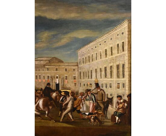 Carnival in Rome in Piazza Colonna, Michelangelo Cerquozzi (Rome 1602 – 1660) workshop