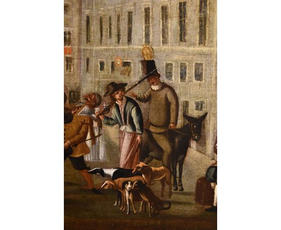 Carnival in Rome in Piazza Colonna, Michelangelo Cerquozzi (Rome 1602 – 1660) workshop