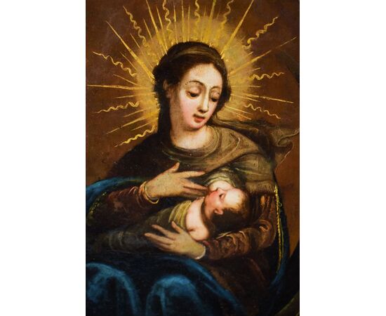 "Virgin of the Milk" Oil on copper