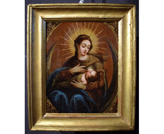 "Virgin of the Milk" Oil on copper