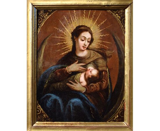 "Virgin of the Milk" Oil on copper