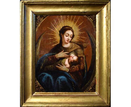 "Virgin of the Milk" Oil on copper