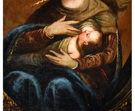 "Virgin of the Milk" Oil on copper