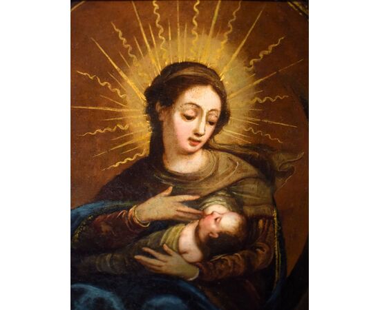 "Virgin of the Milk" Oil on copper