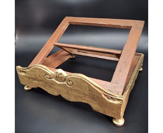 Antique gilded wooden lectern, 19th century