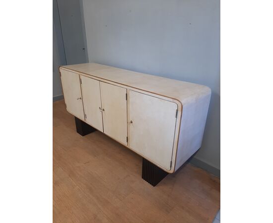 ART DECO SIDEBOARD COATED IN ORIGINAL 1930S PARCHMENT