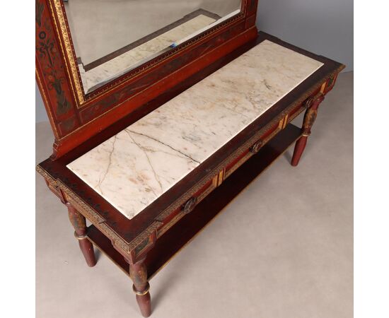 Console with Mirror Italy Late 19th Century