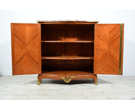 Credenza in legno lastronato, Franca, stile Luigi XV, metà XIX secolo
