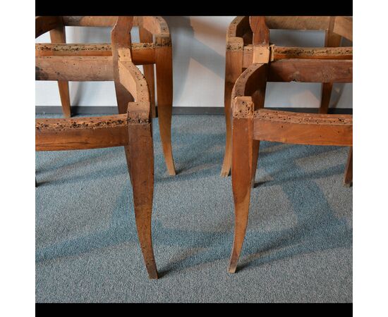 Four walnut chairs