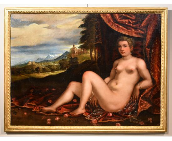 Venus reclining in a landscape, Pauwels Franck known as Paolo Fiammingo (Antwerp 1540 - Venice 1596)