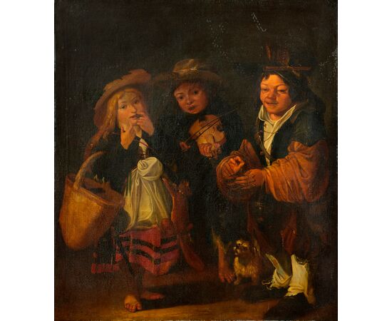 Lombard School, 17th century - Young musicians