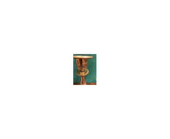 Coppia di candelabri in bronzo