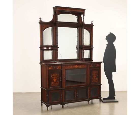 English Sideboard with Hutch, Second Half of the 19th Century