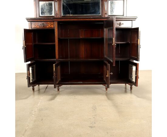 English Sideboard with Hutch, Second Half of the 19th Century