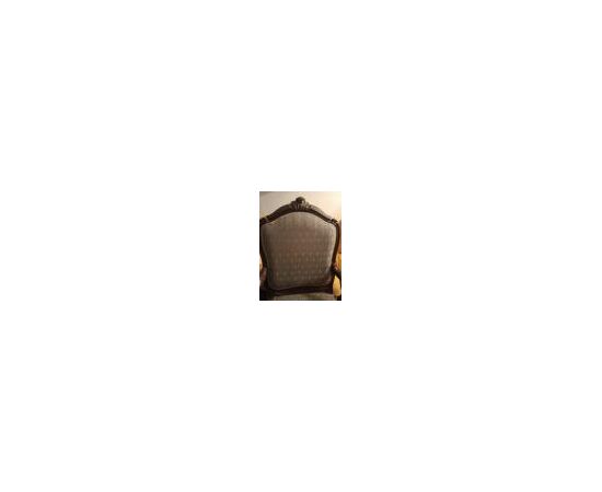 Pair of walnut armchairs