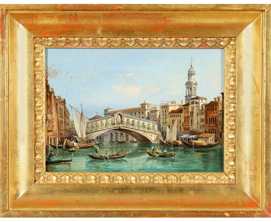 Giovanni Grubacs (Venice, 1830 – 1919) - Pair of Venetian Views