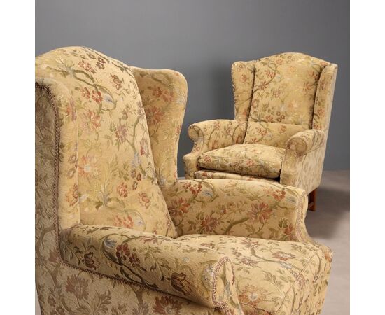 Coppia di Poltrone Bergere Italia Inizio XX Secolo