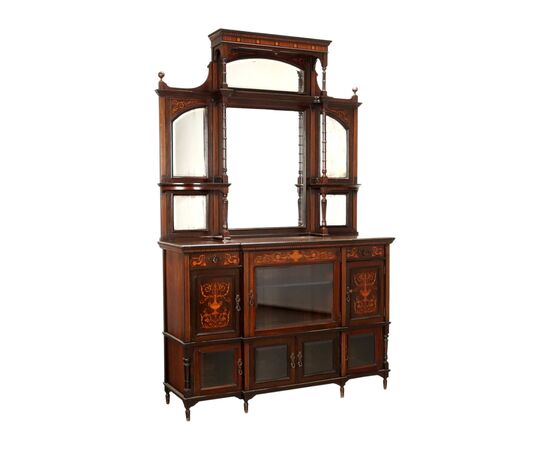 English Sideboard with Hutch, Second Half of the 19th Century
