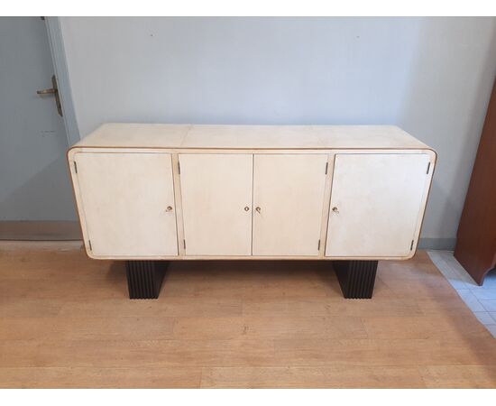 ART DECO SIDEBOARD COATED IN ORIGINAL 1930S PARCHMENT