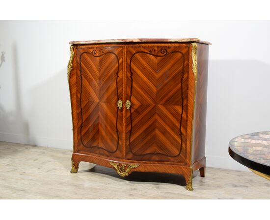 Credenza in legno lastronato, Franca, stile Luigi XV, metà XIX secolo