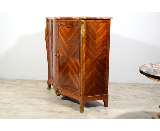 Credenza in legno lastronato, Franca, stile Luigi XV, metà XIX secolo