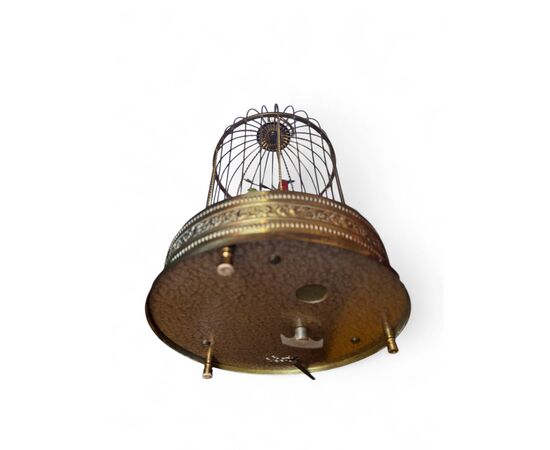 Birdcage music box with two automaton birds